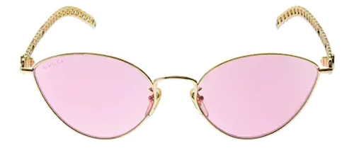 Cat-eye Metal Sunglasses W/ Charms, Gucci